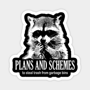 Plans and Schemes Raccoon Magnet