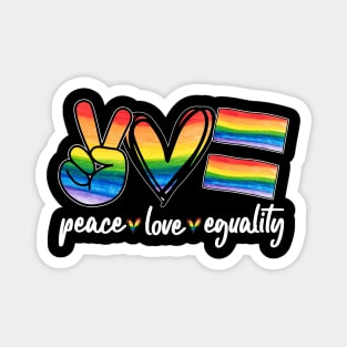 peace love equality LGBT pride Magnet