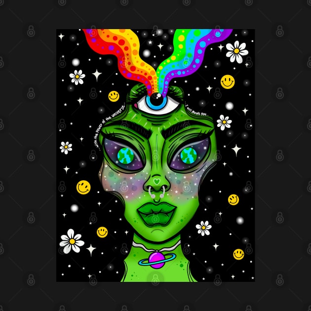 Trippy alien babe by Thisuniquevibe