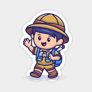 Cute Safari Kid Magnet