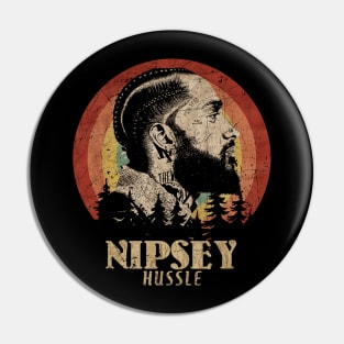 Retro Sunset Nipsey Hussle Pin