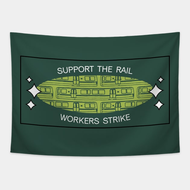 Support The Rail Workers Strike - RMT Tapestry by Football from the Left