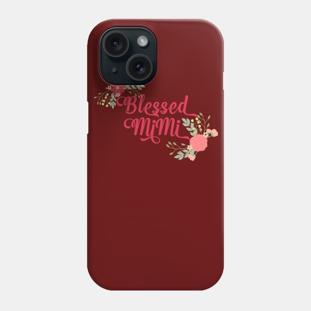 Blessed MiMi Floral Christian Grandma Gift Phone Case by g14u