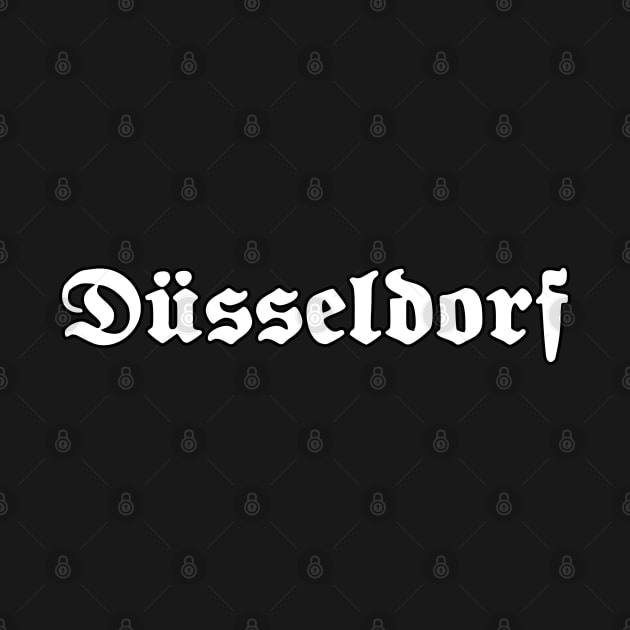 Düsseldorf written with gothic font by Happy Citizen