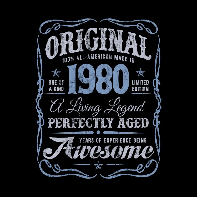 Vintage Born In 1980 by Irregulariteez