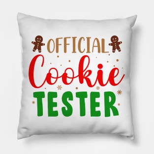 Official Cookie Tester Christmas Baking Team Gift Pillow