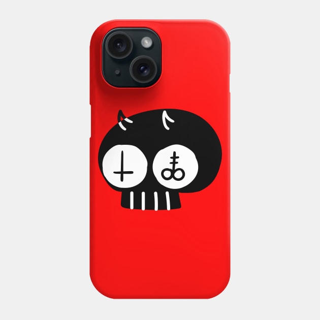 Cute little demon skull Phone Case by DoctorBillionaire