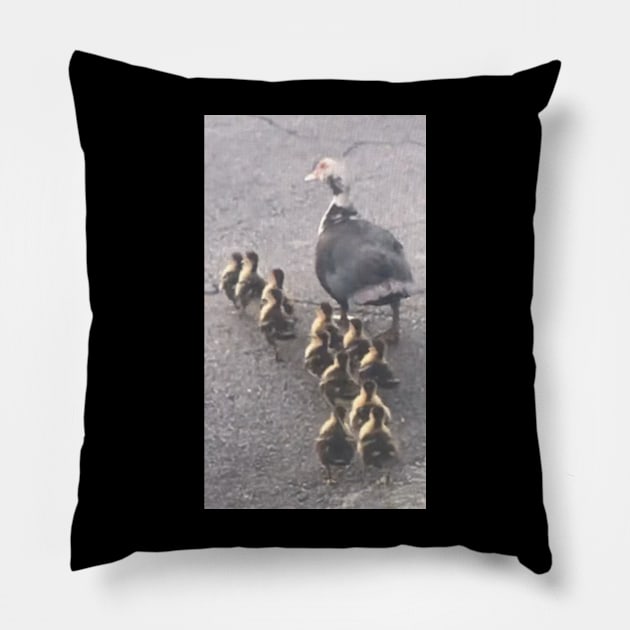 Duck mom Pillow by VIVJODI