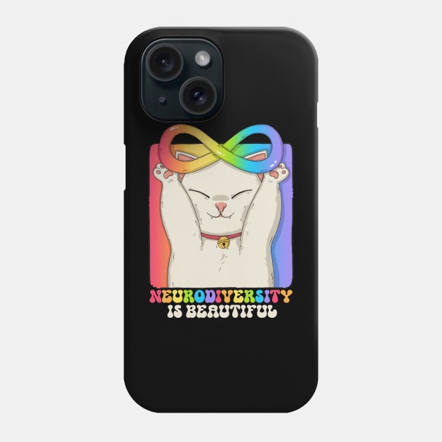 Neurodiversity Is Beautiful Phone Case by Japanese Neko