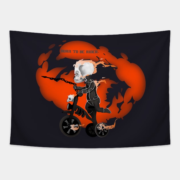 burn to rider Tapestry by sambukino