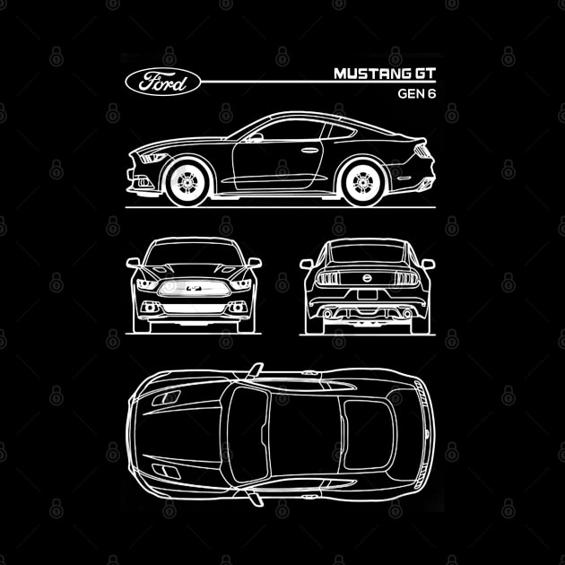 Ford Mustang GT Gen 6 Patent White by Luve