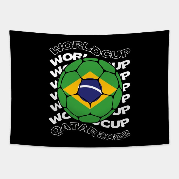 Brazil Football Tapestry by footballomatic