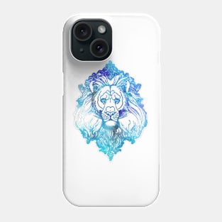 Lion Head in Blue Phone Case