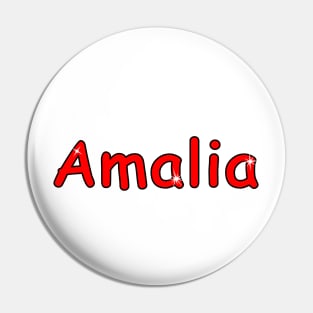 Amalia name. Personalized gift for birthday your friend Pin