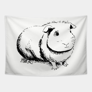 Guinea Pig Charcoal Funny Cute Tapestry