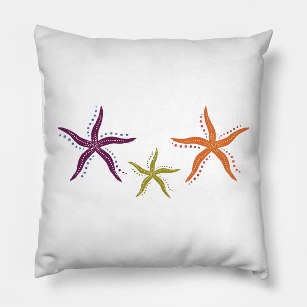 Starfish on t-shirt Pillow by Xatutik-Art