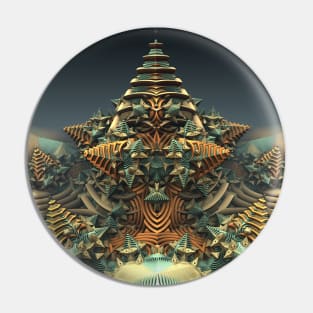 On point - Fractal - Mandelbulb - Manafold Art Pin