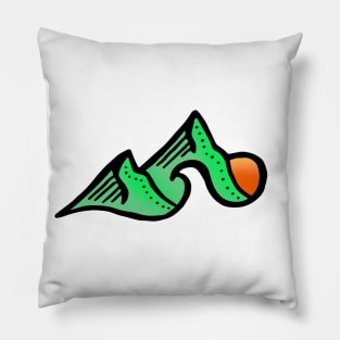 Mountain and Wave Pillow