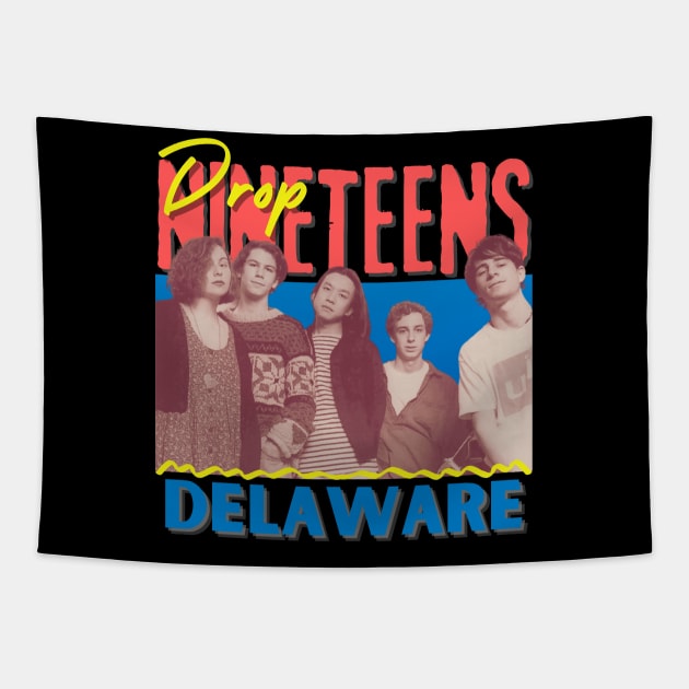 Drop Nineteens Vintage 1990 // Delaware Original Fan Design Artwork Tapestry by A Design for Life