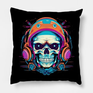 Skull Psychedelic Voyager Astronaut Pillow