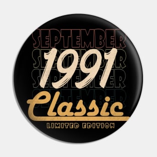 September 1991 birthday Pin