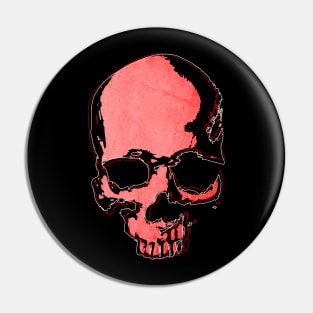 Red skull Pin