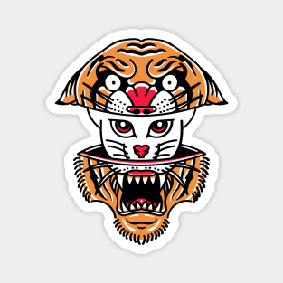 Tiger Cat Illustration Magnet