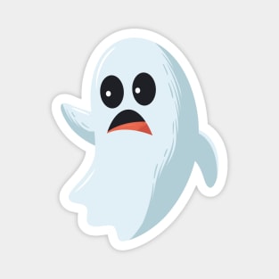 funny cute sad ghost - Halloween costume Magnet