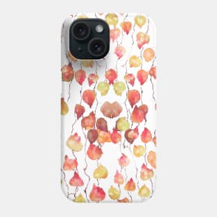 red orange yellow crimson glory vine leaves Phone Case