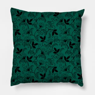 Green and Black LaFleur Pillow