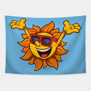 Happy Sun Character Tapestry