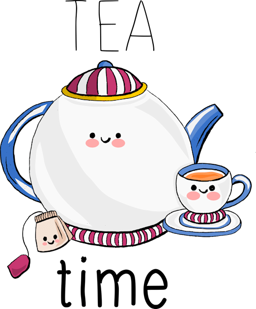 Cute Food - Tea Time Kids T-Shirt by ThaisMelo