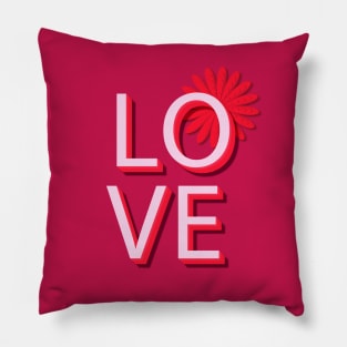 Pink Love Word Pillow