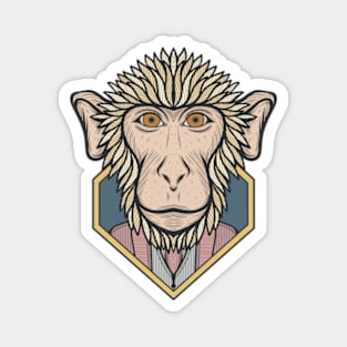 Long Tailed Macaque Monkey Magnet