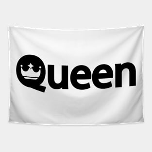 Queen artistic typography design Tapestry