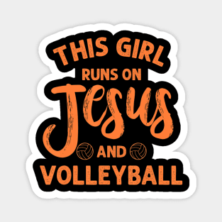 Jesus Volleyball Gift For Girls Mom Athlete Teen Youth Magnet