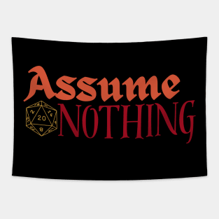 Assume Nothing - DND Nat 20 Design Tapestry