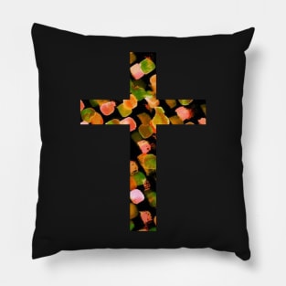 Polka Dots Easter Cross Design Pillow