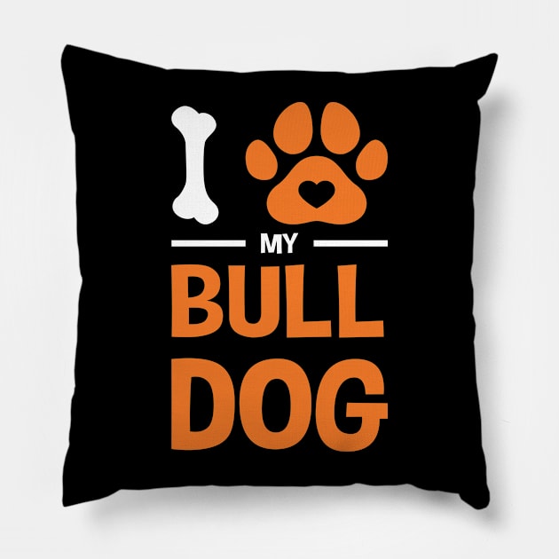 English Bulldog Dog Owner Gift Pillow by Anassein.os