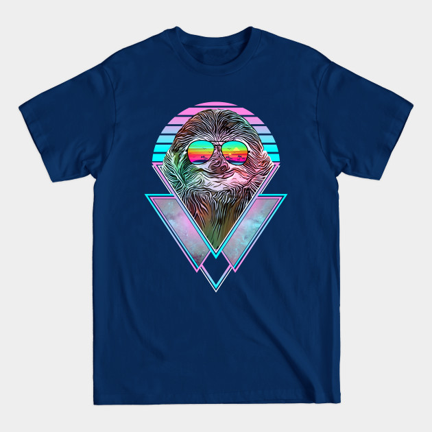 Disover Sloth Vintage Retro Vaporwave Beach Vibe - Sloth Retro Vaporwave Beach Vibe - T-Shirt