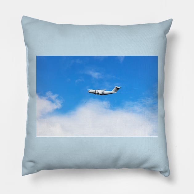 ZM405, Royal Air FORCE, AIRBUS A400 Pillow by tommysphotos