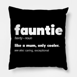 Fauntie Definition T-shirt for Women Funny Aunt and Aunts Pillow