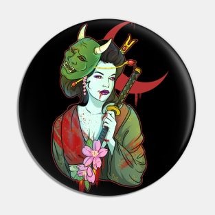 Undead Zombie Devil Girl Gisha Pin