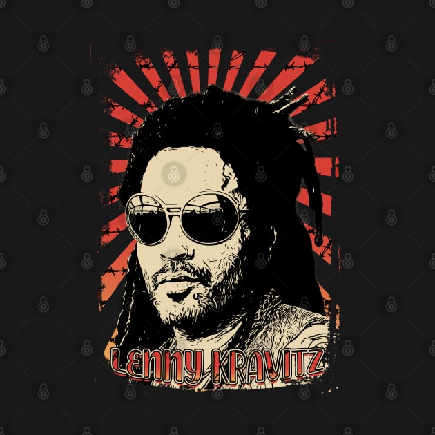 Lenny Kravitz 90s Retro Vintage Aesthetic by Ihkwan Art