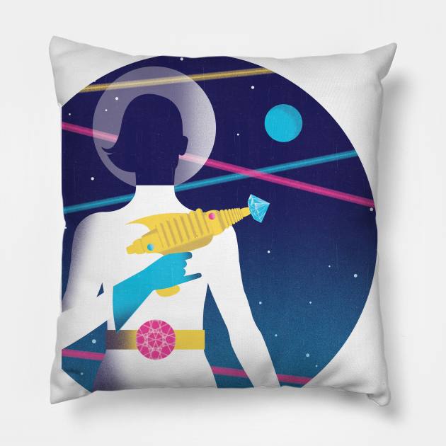 Future jewellery3 Pillow by Neil Webb | Illustrator