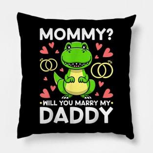 Mommy Will You Marry My Daddy Engagement Wedding Proposal Pillow