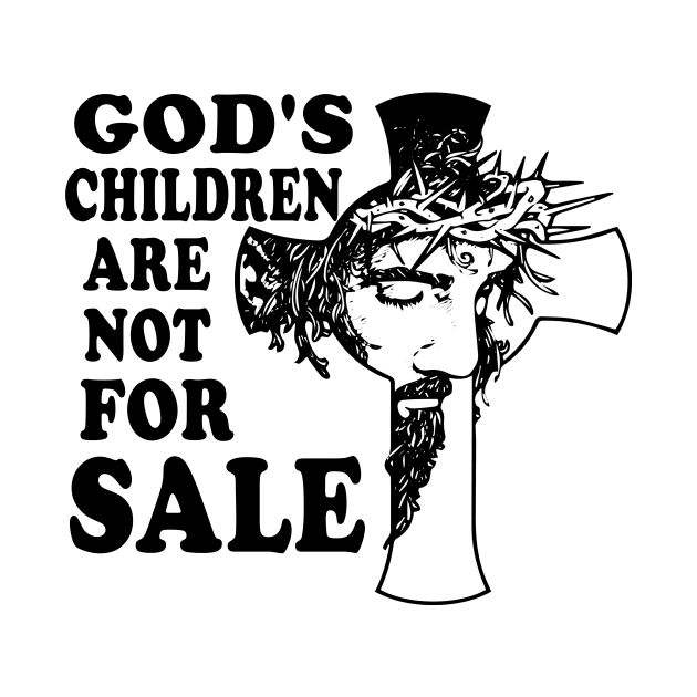 God's Children Are Not For Sale Cross Christian Vintage T-Shirt by peskybeater