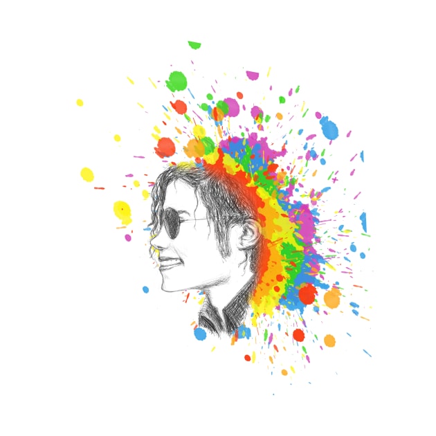 Michael Jackson Rainbow portrait by InkLove