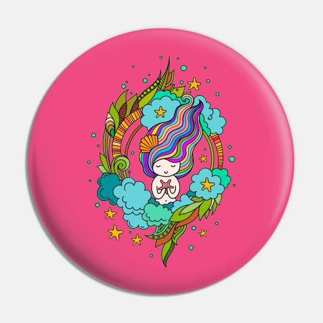 Mermaid in the Clouds Pin by AlondraHanley