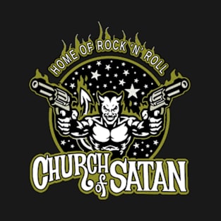 Church Of Satan - Home of Rock 'N' Roll (Vintage) T-Shirt